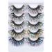 Zegaine Hot Wink Glitter Colored False Eyelashes - 5 Pairs Dramatic Cat Eye Festival Lashes - Buy Online on GoSupps.com