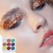 Glitter Eyeshadow Palette - 9 Pigmented Shimmer Shades for Waterproof Eye Makeup | Colorful Sparkly Eyeshadow 0.35oz - Buy Online on GoSupps.com