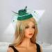 MOYAGA Green Fascinator - Green Fascinators for Weddings Green Feathers and Flower and Pearl for Hats Hair Feathers Clip Vintage Pearl Wool Beret Feather Mesh Hair Accessory - Buy Online on GoSupps.com