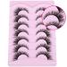 Buy 7 Pairs Cat Eye False Eyelashes - Natural Look Mink Fluffy 15mm 6D Volume Wispy Strip Lashes by PHKERATA - International Shipping Available - Buy Online on GoSupps.com