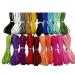 100 Yards 20 Bundles 2.6mm Suede Leather Cords Leather Lace Flat Faux Suede Cord String Thread Velvet Cord for Necklace, Bracelet, Beading and DIY Crafts (Color-2) #205