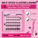 Bamboo Self-Adhesive Eyelash Clusters - 40Pcs | No Glue, No Remover | Reusable Press-On Lashes | Easy to Use - Buy Online on GoSupps.com