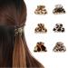 Ryhiac 1.57 inch Small Hair Claw Clips for Thin Medium Hair  Sturdy No-Slip Acrylic Hair Jaw Clamps Hair Pins Strong Grip Multifunctional Hairstyles Accessories for Women Girls (6pcs leopard style)