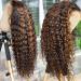 BLY 32 Ombre Highlight Lace Front Wig - Deep Wave #427 Human Hair, Pre-Plucked, Glueless, 180% Density - Buy Online on GoSupps.com