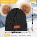 Kids Winter Pom Pom Hat Set - 3 Piece Knitted Ski Beanie Cap for Boys & Girls 1-3 Years Old - Black, Khaki, Pink - Buy Online on GoSupps.com