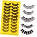 SKISUNO 10 Pairs Eyelashes False Eyelash Fake Eyelash Make up Accessories Fake Lashes Cosplay Eyelash Manga Lashes Cluster Women Makeup Tools Full False Lashes Pointy Extend Vacation Fiber