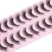 Fluffy 3D Mink Cat Eye False Eyelashes - 10 Pairs (13mm) for Women and Girls - Buy Online on GoSupps.com