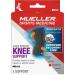 Mueller Sports Medicine FIR 4-Way Knee Support Sleeve - Gray/Blue - Men and Women - M/L Medium/Large - 1 Pack - Buy Online on GoSupps.com