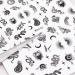 NICENEEDED 6 Sheets Black Punk Style Nail Art Stickers Snake Skull Gothic design Decals Nail Supplies Black Mixed Pattern Nail Art Decorations for DIY Acrylic Nails - Buy Online on GoSupps.com