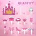 67pcs Glitter Pink Girl Cake Toppers Set 1 Dream House Big Cake Topper and 66pcs Princess Cupcake Decorations for Girl'S Birthday Party Baby Shower Supplies Women's Bachelorette Party Decorations - Buy Online on GoSupps.com