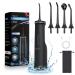 Advanced Cordless Dental Water Flosser - 350ml Large Water Tank Oral Irrigator Water Flosser Type-C Charging IPX7 Waterproof Water Flossers for Teeth Water Floss Travel Water Flosser Black