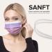100pc Disposable Face Masks, Made in Germany, Type IIR & CE Certified, Breathable Triple Layer, Elastic Earloops, Rainbow Lilac - Buy Online on GoSupps.com