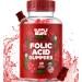 Supplebears Folic Acid Gummies 400mcg - Essential Prenatal & Pregnancy Gummy for Women, Moms & Baby to Be - 60 Raspberry Flavored Folate Gummy Vitamins - Made in The USA