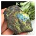 Natural Labrador Minerals Half-polishing Crystal Moonstone Flash Floor Slice Decorating Stone
