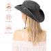 Packable Wide Brim Bucket Sun Hat UPF 50 for Women Men - Black Cowboy Outdoor Safari Boonie Cap - Buy Online on GoSupps.com