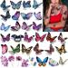 Coszeos 120Pcs Butterfly Temporary Tattoos for Women Girls Kids   Fake Colorful Butterflies Wings Tattoo Stickers Art 3D Waterproof for Face Body Arm Birthday Party Favors Makeup Supplies Gifts