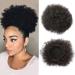 MEIRIYFA Afro Puff Drawstring Ponytail - Short Curly Synthetic Hair Extension Bun with Clips (Black) - Buy Online on GoSupps.com