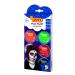 JOVI CREME-MAKE-Up Foodwork Set Halloween soft texture easy to apply on an oil-based 6 doses 8 ml incl. 1 brush and 2 sponges Halloween set