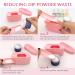 2pcs Dip Powder Recycling Tray System & French Dip Nail Tray Set with Dust Cleaning Brush - Pink & White | AMAZDIP Dipping Powder Nail Glitter Saver Accessories - Buy Online on GoSupps.com
