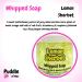 Lemon Sherbet Whipped Soap Body Wash - 150g - Natural Oils and Butters - Sweet Scent - Vegan Friendly - Puddle of Wax - Made in the UK - Buy Online on GoSupps.com