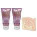 Bath & Body Works Strawberry Snowflakes 2 Piece Mini Body Cream Bundle with a Himalayan Salts Springs Sample Soap - Travel Size