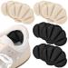 Molain Heel Cushions Inserts Heel Grips 4 Pairs Self-Adhesive Heel Pads for Loose Shoe Too Big Improved Shoe Fit and Comfort Prevent Heel Slipping Rubbing Blisters Foot Pain for Women and Men Black&nude
