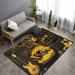 Flannel Carpet Mustard Yellow and Black Picture 60 x 39 in Non-Slip Durable Suitable for Living Room and Office Bedroom - Buy Online on GoSupps.com