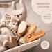 Natural Wood Baby Hairbrush & Comb Set - Soft Goat Bristles Hair Brush for Infants & Toddlers - Walnut Baby Hair Care Essentials - Buy Online on GoSupps.com