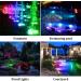 Natpow RGB Solar Pond Lighting - IP68 Waterproof Landscape Lights for Gardens Patios & Trees | Color Changing Diving Spotlights (4 in 1) - Buy Online on GoSupps.com