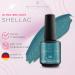 SHAYENNE Made in Germany Shellac Gel Nail Polish 15 ml for UV LED Lamp | 141 Ocean Blue | Gel Nail Polish for UV Nail Lamp | LED Nail Polish Gel Polish Nail Gel - Buy Online on GoSupps.com