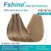 FSHINE Invisible Tape Hair Extensions - 45cm Ombre Balayage #10/16 Golden Brown to Dark Blonde - 20g Real Hair - Buy Online on GoSupps.com