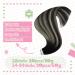 Youngsee Ombre Tape-In Hair Extensions - Real Hair 40cm Balayage Black & Silver 50g 20pcs Seamless - Perfect for Glamorous Looks - Buy Online on GoSupps.com