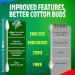 Debowler Xtra Large Cotton Swabs 300 Count - Super Absorbent Bamboo Cotton Buds for Detail Cleaning - Multipurpose with Bamboo Stems - 1 Pack - Buy Online on GoSupps.com
