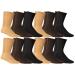 Yacht & Smith Mens Womens Diabetic Neuropathy Edema Socks Cotton Crew Ankle Medical Sock 12 Pairs Brown Mixed Mens Sock Size 10-13