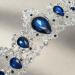 SWEETV Royal Blue CZ Crystal Tiara for Women - Princess Headpiece Bridal Hair Accessory - Sapphire+Silver - Buy Online on GoSupps.com