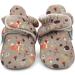 Dotty Fish Cotton Baby Booties with Suede Sole, Warm Fleece Lining | Non-Slip Pram Shoes for Boys, Girls, Unisex | Winter First Shoes 0-6 Months Brown Woodland Animals - Buy Online on GoSupps.com