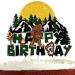 Bigfoot Cake Topper for Boys Girls Kids Men Sasquatch Crossing Party Supplies Camping Jungle Theme Party Decorations Big Foot Monster Ape Birthday Cake Decorations