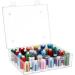 New brothread Tall & Clear Storage Box/Organizer for 30 Spools - Embroidery & Cotton Thread Holder Compatible with Isacord, Floriani, Madeira, Glide - 1X30 - Buy Online on GoSupps.com