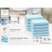 Zollner 10-Piece Light Blue Shower Towels Set - Soft Strong Hotel Quality 50x100 cm Washable up to 60 C Includes Hanger - Perfect for International Shipping - Buy Online on GoSupps.com