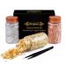 Gilding Flakes Set,Gold Foil Flakes for Resin,3 Bottles Metallic Foil Flakes for Resin Jewelry Making,Nails,Painting Art,Crafts and Slime(Gold, Silver, Copper Colors)