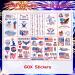 60Pcs American Flag Temporary Tattoo Sticker Set - Waterproof Red, White, and Blue Patriotic Decorations for 4th of July Independence Day Theme Party - Buy Online on GoSupps.com