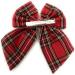 YUPs Tartan Bow Knot Hair Clips - Festive Plaid Fashion Accessories for Girls and Women (Red) - Buy Online on GoSupps.com