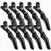 AMMON 10 Pcs Black Hair Clips Alligator Hair Clips Salon Hairclip for Styling Sectioning Clips Professional Plastic Gator Hair Clips for Women with Wide Teeth and Double-hinged Design Black 1