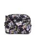 Vera Bradley Women's Cotton Medium Cosmetic Makeup Organizer Bag One Size Bloom Boom Navy - Recycled Cotton