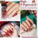 Modelones Red Gel Nail Polish Set - 6 Colors Candy Cane Glitter White Starter Kit - Sparkle Burgundy, Dark Rose, Champagne, Silver - Soak Off Nail Art Manicure DIY - 7 ML - Gifts for Women - Red Velvet, Red, White - Buy Online on GoSupps.com