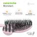 Fabcare Organic Hairbrush - Wild Boar Bristles Round Detangler Brush for All Hair Types | Pink - Includes Ebook Professional Hair Care - Buy Online on GoSupps.com