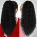 26 Black Long Curly Drawstring Ponytail Extension for Women - Synthetic Clip in Ponytail for Daily & Party Use - Buy Online on GoSupps.com