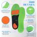 Plantar Fasciitis Insoles - Arch Support Inserts for Foot Pain Relief - High Arch Support Shoe Inserts for Men and Women - XS(35-37) Green+Black - Buy Online on GoSupps.com