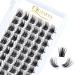 Eyelash single quewel individual eyelashes lashes d curl 16mm eyelash segments wide foundation individual eyelashes for eyes make-up diy eyelash extensions (of course 03-d-16mm) 1 piece (1 Pack) natural 03-d-16mm