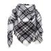 HANXIULIN ladies scarf triangular scarf winter scarf high-quality scarves for every season wrap turban triangular scarf A white